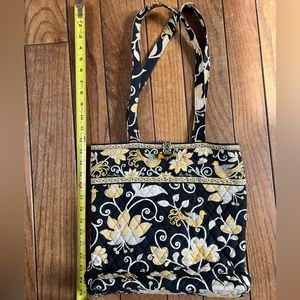Vera Bradley tote bag black, white & yellow